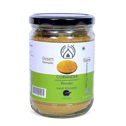 DESERT NOMADIC ORGANIC Coriander Powder Dhania Fine Pure Hand Pounded Powder Indian Masala